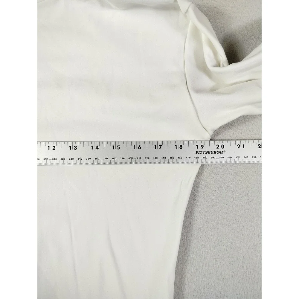 Under Armour Shirt Mens Large White Mock Neck Long Sleeve Athletic Base Layer